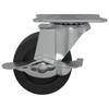 Swivel Castor with Brake 12 pcs Black and Silver 50.7 x 50.7 x 24.4 mm