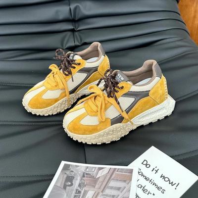 2025 Корейский трендовый цвет, сочетающийся с маленькими немецкими тренировочными кроссовками, женские, ранняя весна, новые, легкие, дышащие, повседневные спортивные кроссовки женские