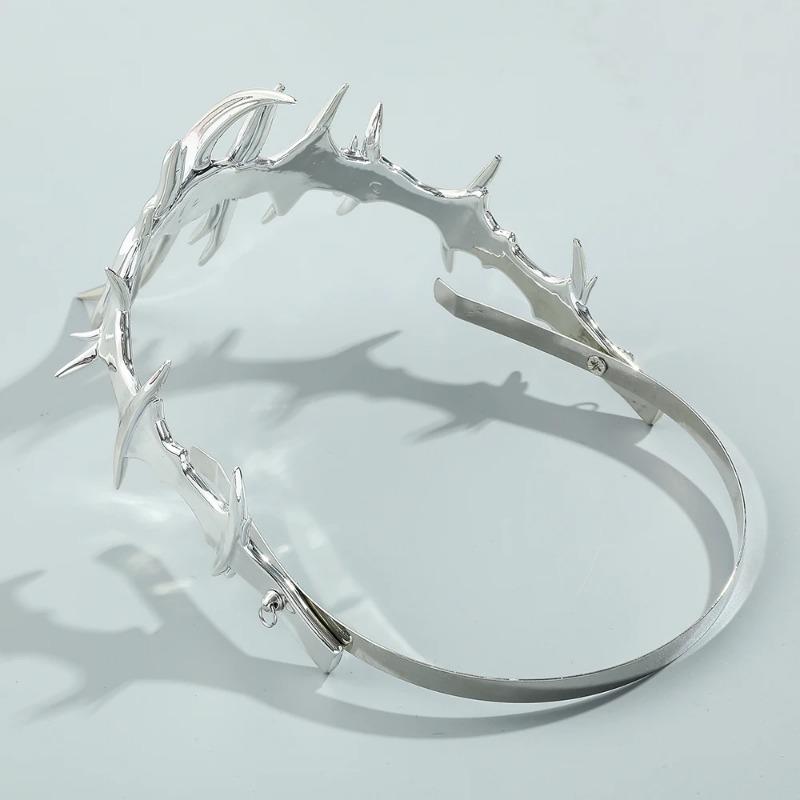 Luxury Irregular Cyberpunk Mask Exaggerate Silver Color Facial Jewelry Charm Punk Rock Head Accessories For Women Men Party Gift