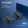 Electronic drumsticks with two foot pedals  connectable to 16D speakers  featuring low latency and a portable design