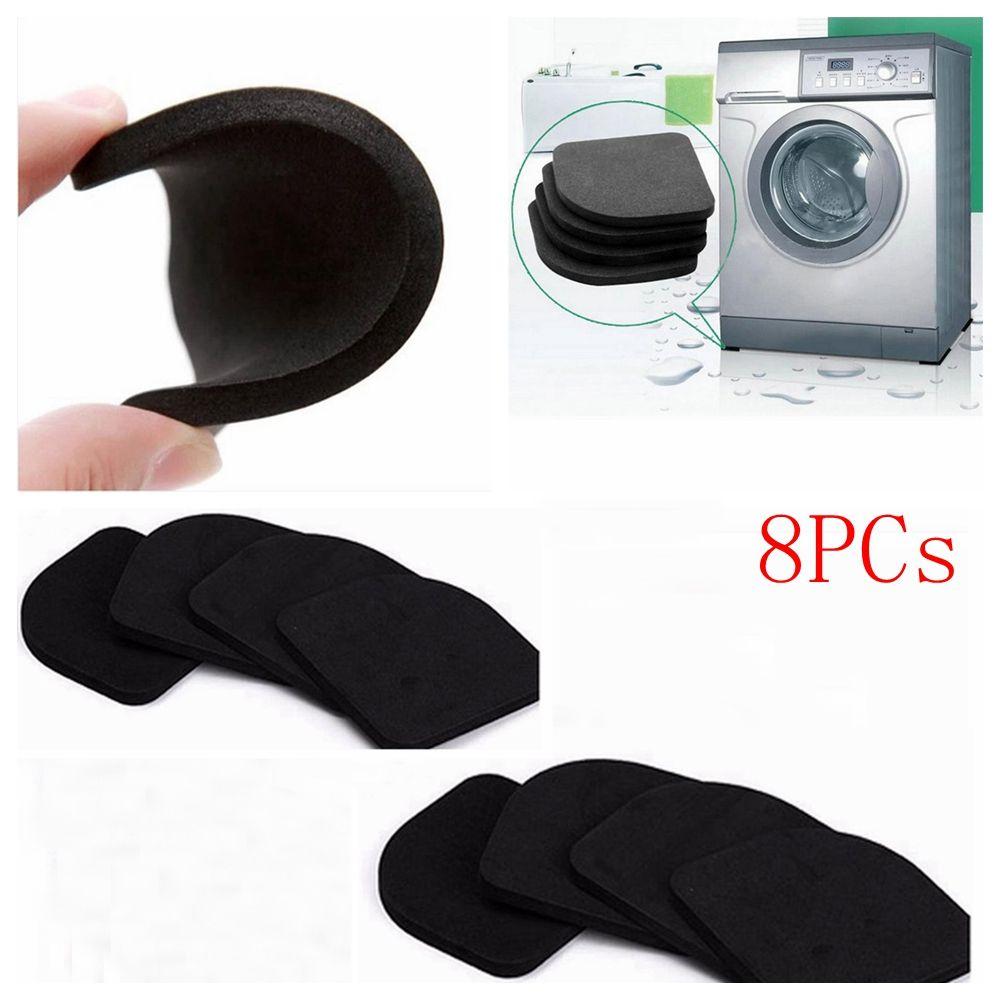 8PCs Black Household Home Supplies Non-slip Anti Vibration Mat Reduce Noises Tools Shock Mute Pads