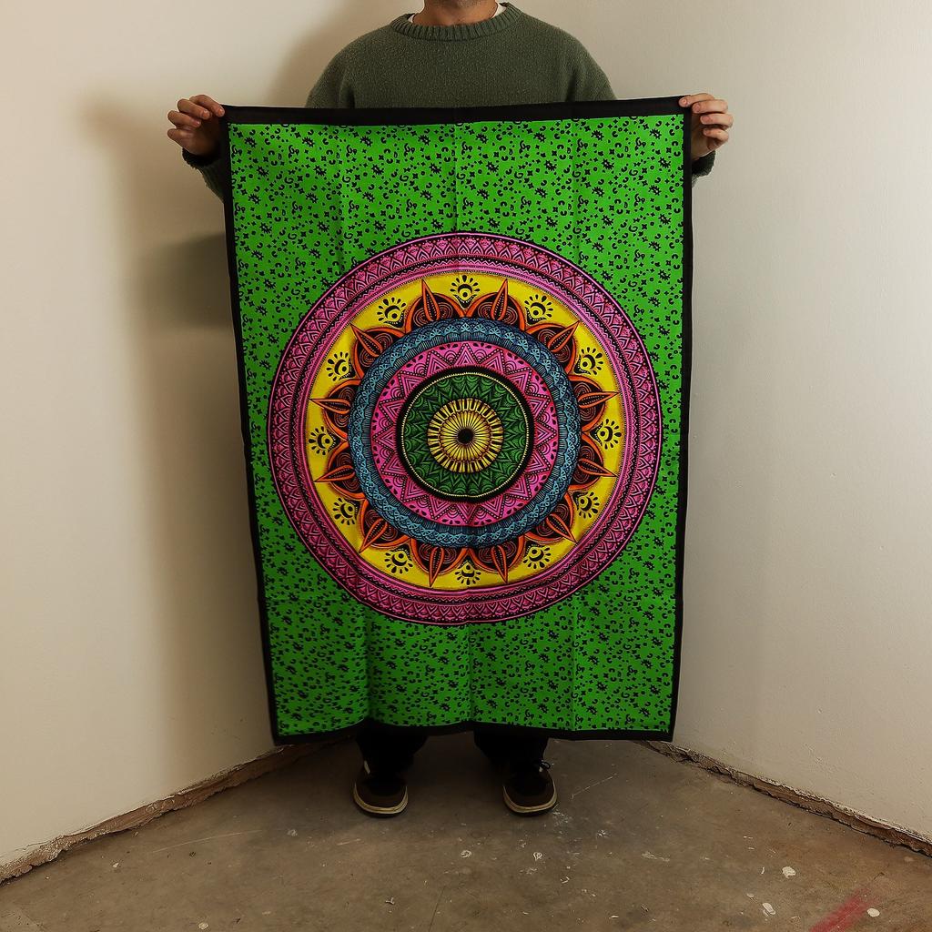 2x Cotton Wall Art (70x110cm) – Mandala Vibrant