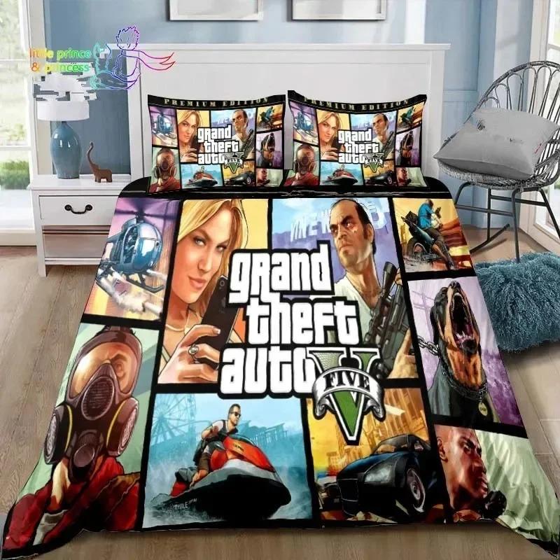 3D-принт Grand Theft Auto GTA Game Gamer Комплект постельного белья Single Twin Full Queen King Size Комплект постельного белья Aldult Kid Bedroom