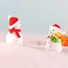 Мини-статуэтка Санта-Клауса из смолы, снеговика, микромодель ландшафта, миниатюрная садовая статуэтка, украшения для дома на Новый год