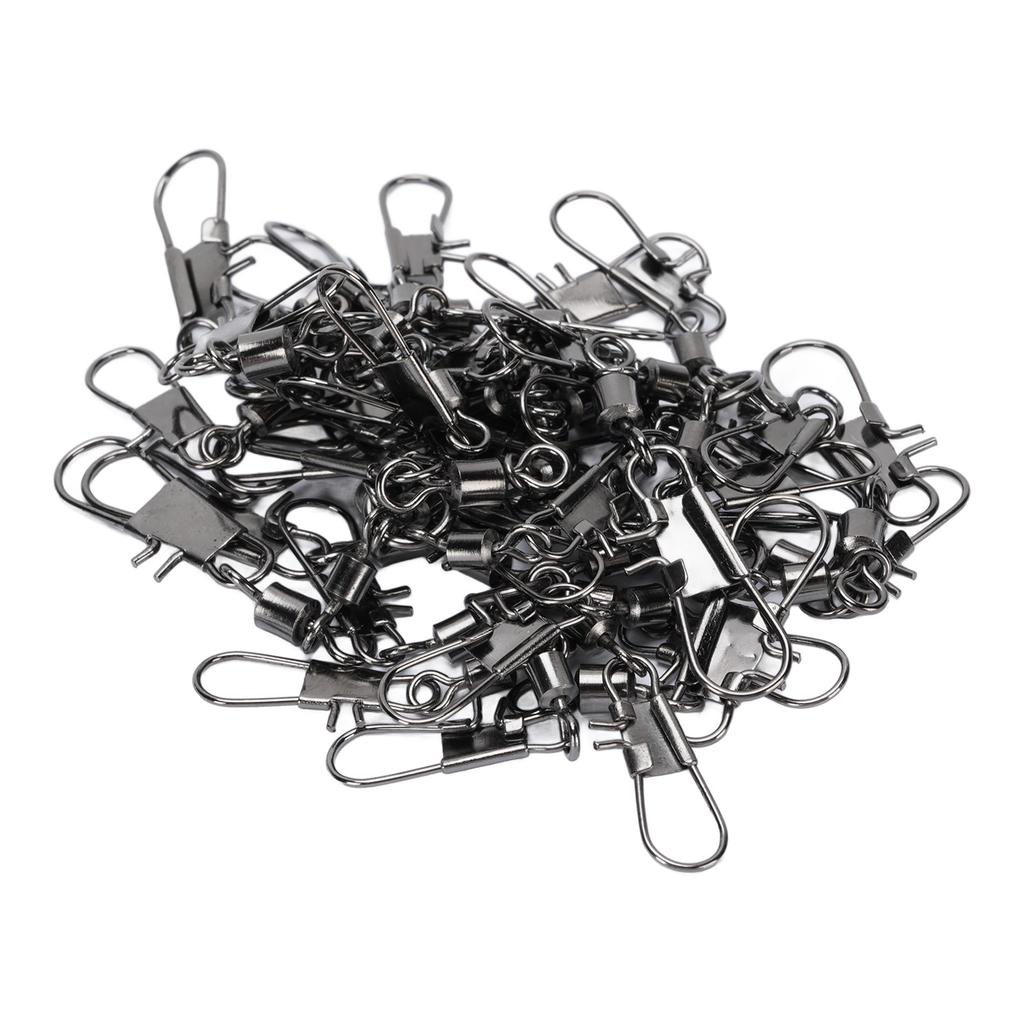 10 шт. рыболовные вертлюги с безопасными защелками из нержавеющей стали высокой прочности Interlock Snap Rolling Co