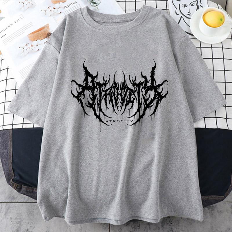 2023 модная женская футболка с готическим принтом и коротким рукавом, женская уличная одежда в стиле Харадзюку, одежда больших размеров, топы, спортивные футболки Y2K