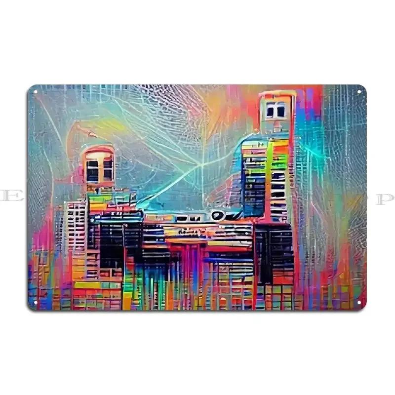 Techno Metal Sign Funny Custom Wall Plaque Pub Cinema Tin Sign Poster