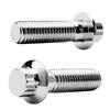 WOWTK 2pcs M10x1.5 Metric Chrome Front Brake Caliper Bolt Kit for Harley