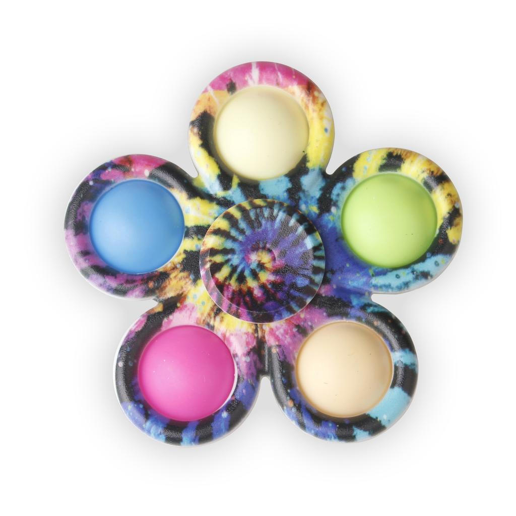 Fidget Spinner Toys Tie Dye Colorful Push Bubble Hand Spinner For ADHD Anxiety Stress Relief Sensory Party Favor For Kids Gifts