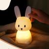 Милый силиконовый ночник с кроликом, китом и кошкой, сенсорный датчик, перезаряжаемая прикроватная лампа для спальни для детей, подарок для ребенка