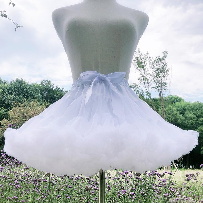 Юбка Fluffy Cloud Lolita JK для детей - нижняя юбка без косточек с мягкой марлей для свадеб и особых случаев