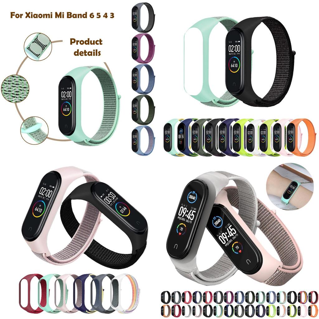 Высококачественный регулируемый нейлоновый ремешок для Xiaomi Mi Band 3/4/5/6 Прочный и легкий