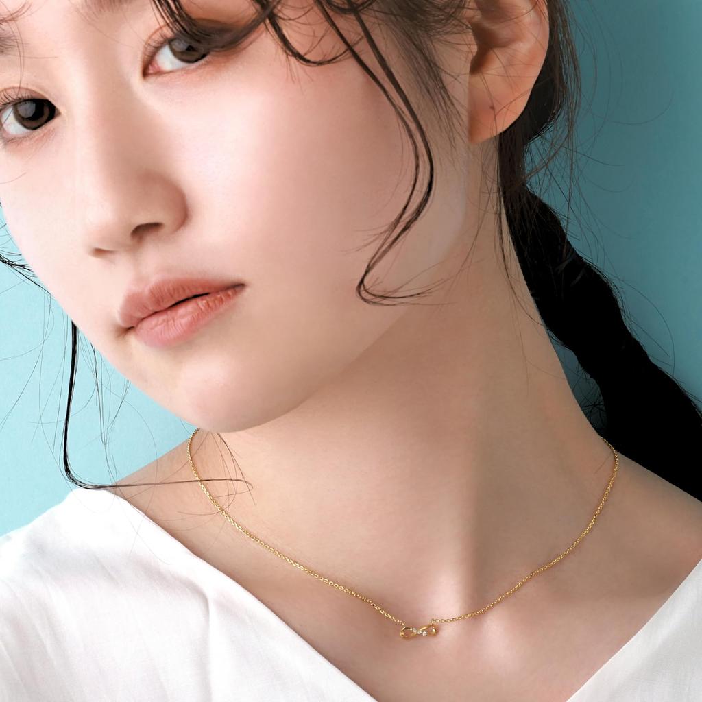 Ожерелье Infinity Diamond Ladies Популярное золото K18 925 серебро Сделано в Японии Подарочная коробка Подарок Свадебный аксессуар Джон Люк [JOHNLUKE] ne_infinity_PLT