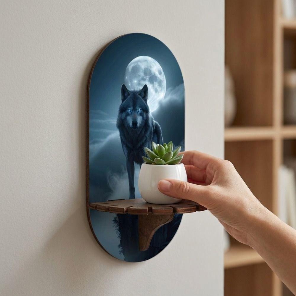Flower Wall Storage Rack Tiger Wall Display Stand Hanging Shelf Wall Mounted Shelf Indoor Use