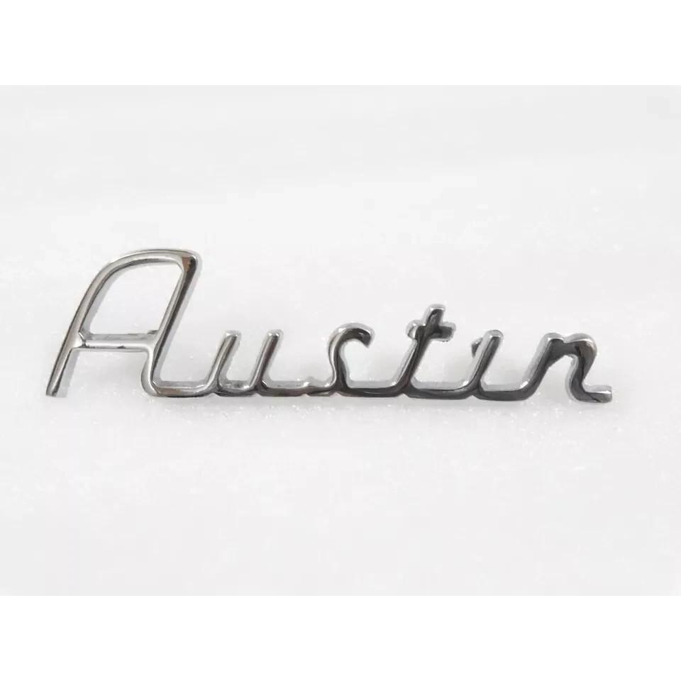 CHROME RADIATOR BADGE DECAL MONOGRAM FOR VINTAGE AUSTIN CAR |Fit For
