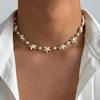 Fashionable Starfish Necklace With Delicate Pearls Beaded Neckchain Suitable For Beach Parties Or City Outings