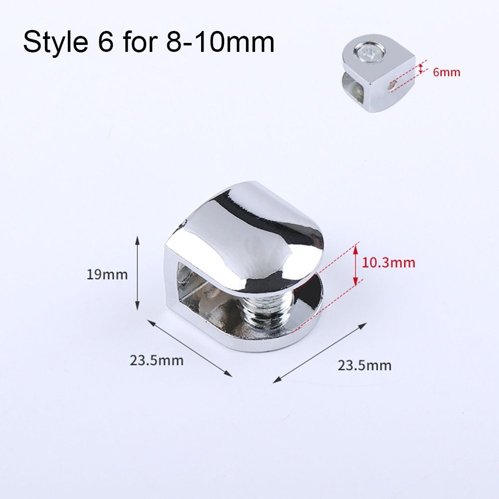 Alloy Nickel Finish Furniture Hardware Shelf Holder Support Panel Bracket Glass Clamp Shelves Clips