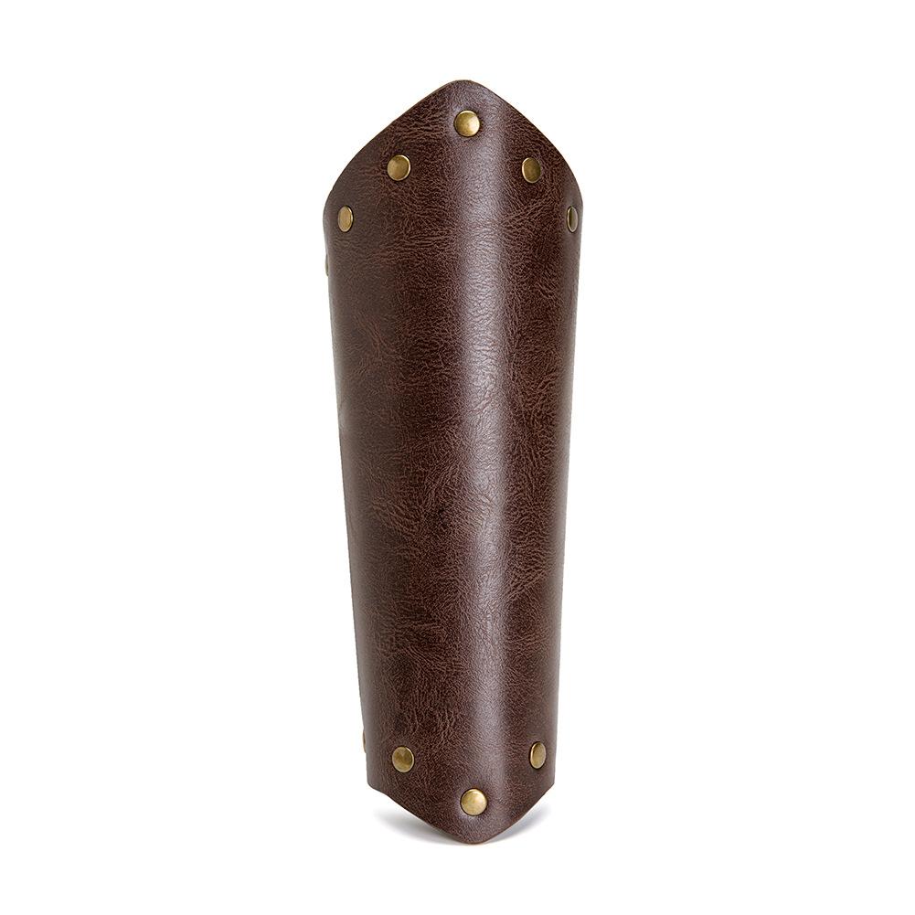 2Pcs Medieval Embossed Vintage Bracers, Knight Faux Leather Arm Guards, Cosplay LARP Stage Costume Accessories Wrist Protectors