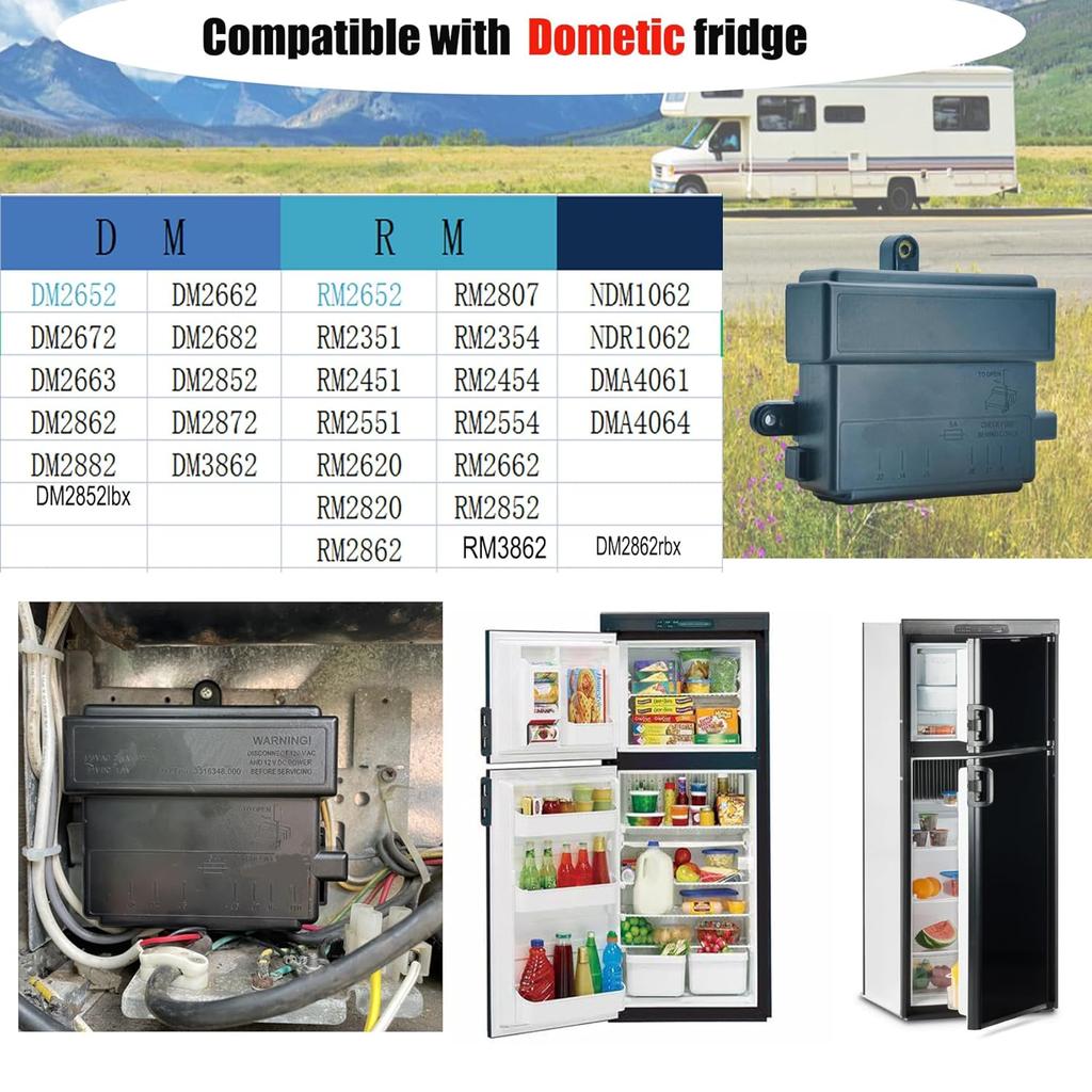 3316348.900 Плата управления холодильника RV, Подходит для холодильников Dometic DM2652 RM2652 и т.д.(Некоторые старые модели несовместимы). Семь портов снизу. Не заменять.
