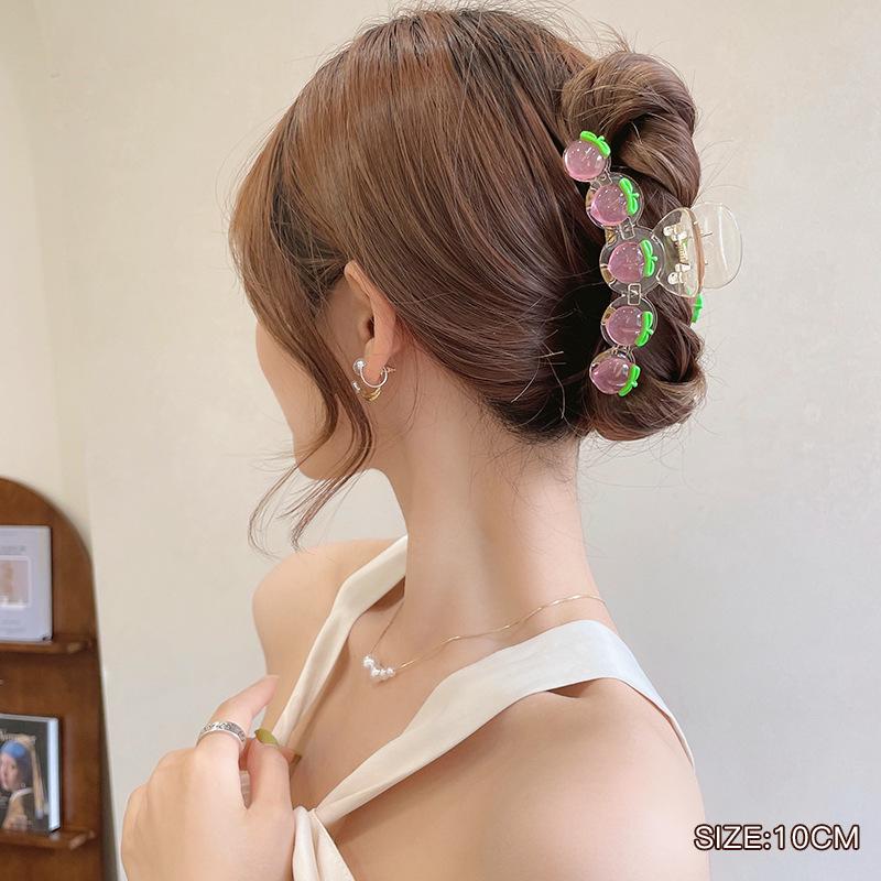 Элегантная большая заколка для волос для женщин 2025 - Шикарный дизайн 'акула' для густых волос