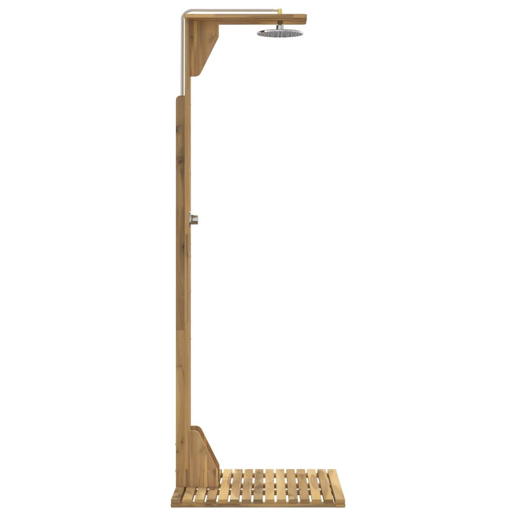 Garden Shower 219 cm Solid Acacia Wood and Stainless Steel White