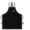 Холщовые кухонные фартуки для женщин и мужчин, рабочий фартук для шеф-повара для гриля, ресторана, бара, кафе, красоты, маникюра, студии, униформа