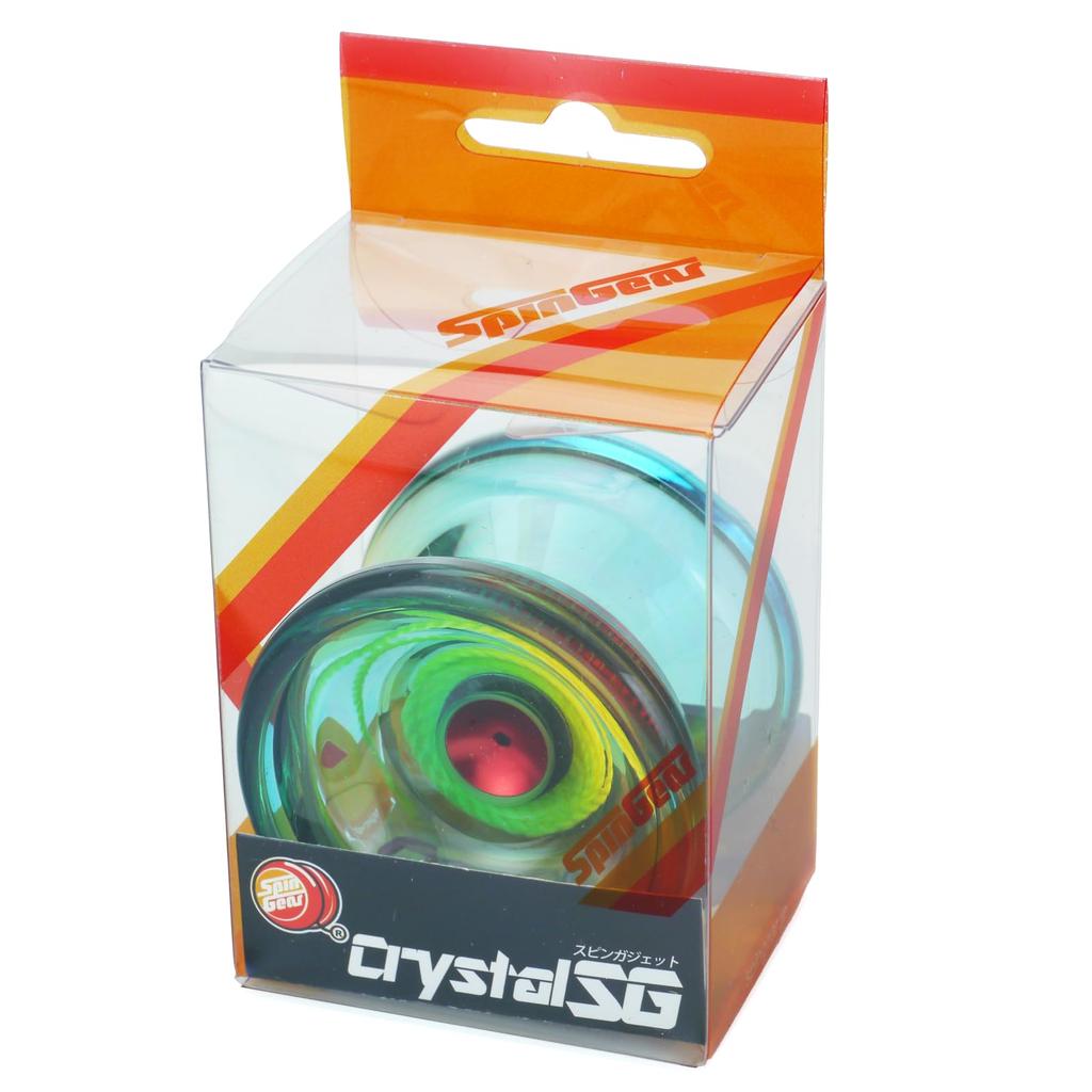 Спин Гир Спин Гаджет Кристалл с металлическими шарикоподшипниками для долгого х Желтый Йо-Йо для начинающих, крутится! (Зеленый Fade)