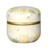 Tea Can Flower Print Wear-Resistant Tinplate Tin Can with Sealed Cover Home Storage