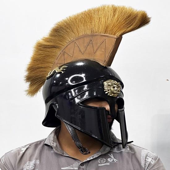 Черненый коринфский шлем, спартанский шлем, средневековый стальной шлем с внутренней подкладкой, лучший подарок