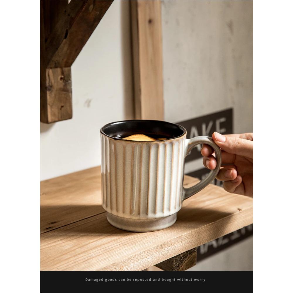 Креативная кружка для завтрака, молока, милая керамическая чашка, бытовая, большой емкости, ретро кофейная чашка