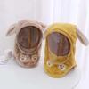Fleece Children's Integrated Hat Anti Fogging PVC Baby Neck Cap Baby Detachable Cap Set  Autumn
