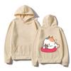 Cute Cartoon Cat Hoodies New Print Fashion Sweatshirt Casual Unisex Autumn Winter Fleece Streetwear Tops Male Sudaderas