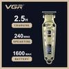 Оригинальная мужская машинка для стрижки волос VGR 901, металлическая, ретро, с гравировкой, для глубокой чистки, с умным цифровым дисплеем, электрическая, водонепроницаемая, долговечная