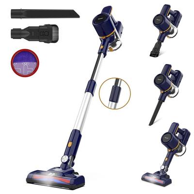 Беспроводной пылесос-стик Powaert N7S, 6-элементная батарея, HEPA-фильтр 99%, светодиодная электрощетка для шерсти домашних животных, ковра