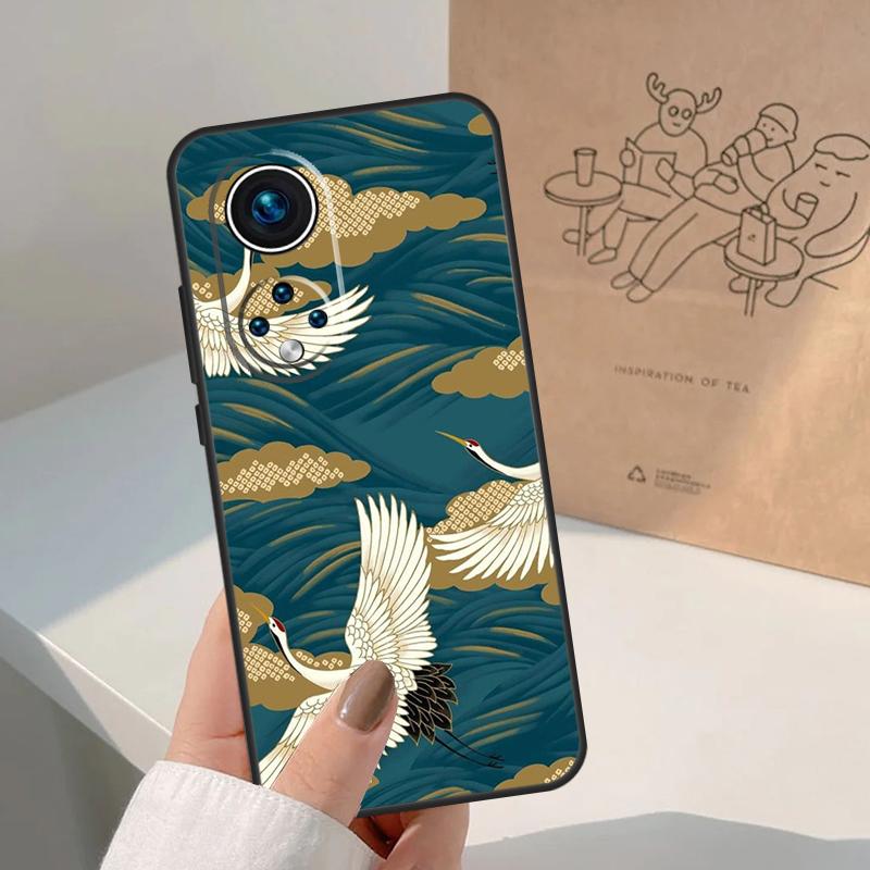 Японские журавли Искусство Для Honor Magic 8 Pro 7 6 5 Lite Чехол Для Honor Win RT 200 400 50 70 90 X8b X9a X9b X9c X9d