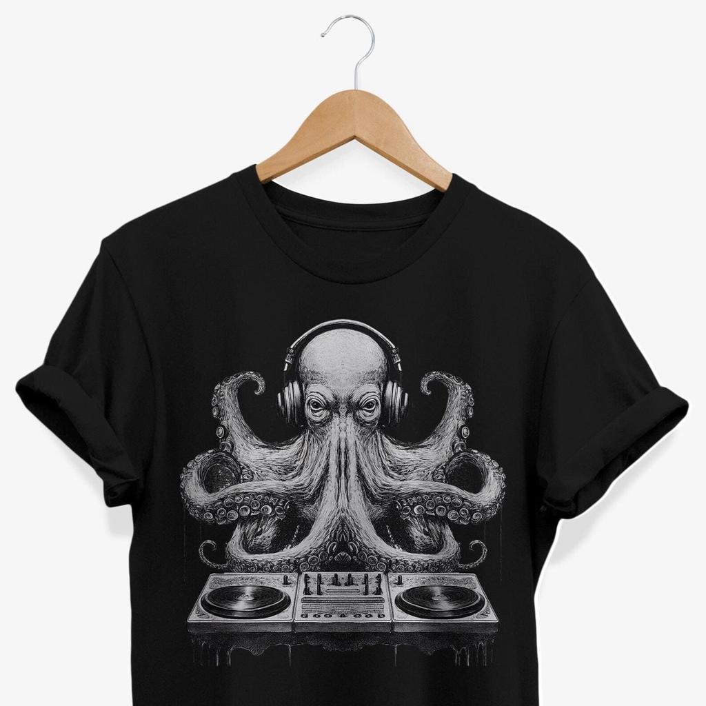 Octopus DJ T-Shirt: Quirky Animal Graphic Tee