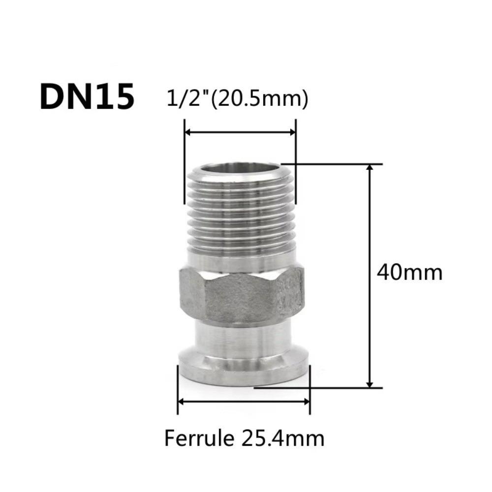 Sanitary Grade Triple Clamp Adapter SS304 Stainless Steel Sanitary Grade Fitting  Fluid Systems