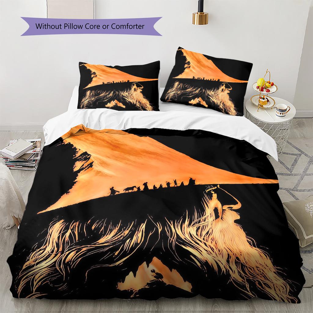 Gandalf Bedding Set, 1 Duvet Cover & 2 Pillowcases, Suitable for Home, Ideal Gift for Lord of the Rings Fans