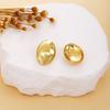 Spiral Maple Leaf Love Hollow Irregular Earrings, Heavy Industry Advanced Sense Metal Style Fashion Temperament Earrings