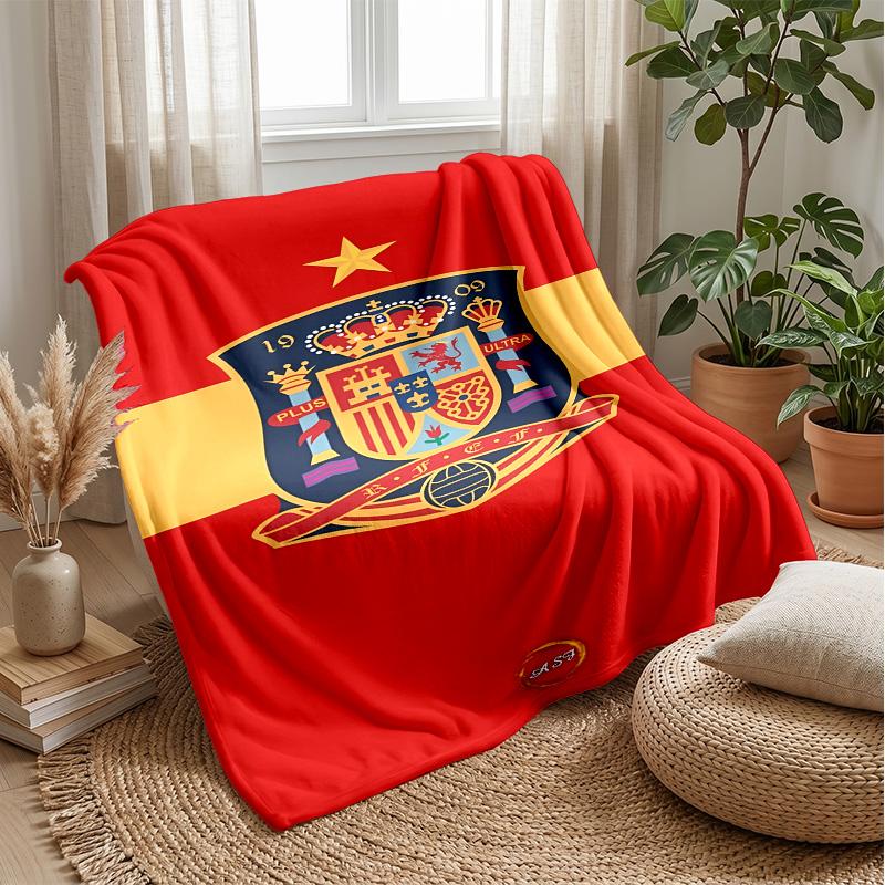 Spain national football team Theme blanket Soft Flannel Fleece Blanket Warm Lightweight Throw Blanket for Home Sofa Bed