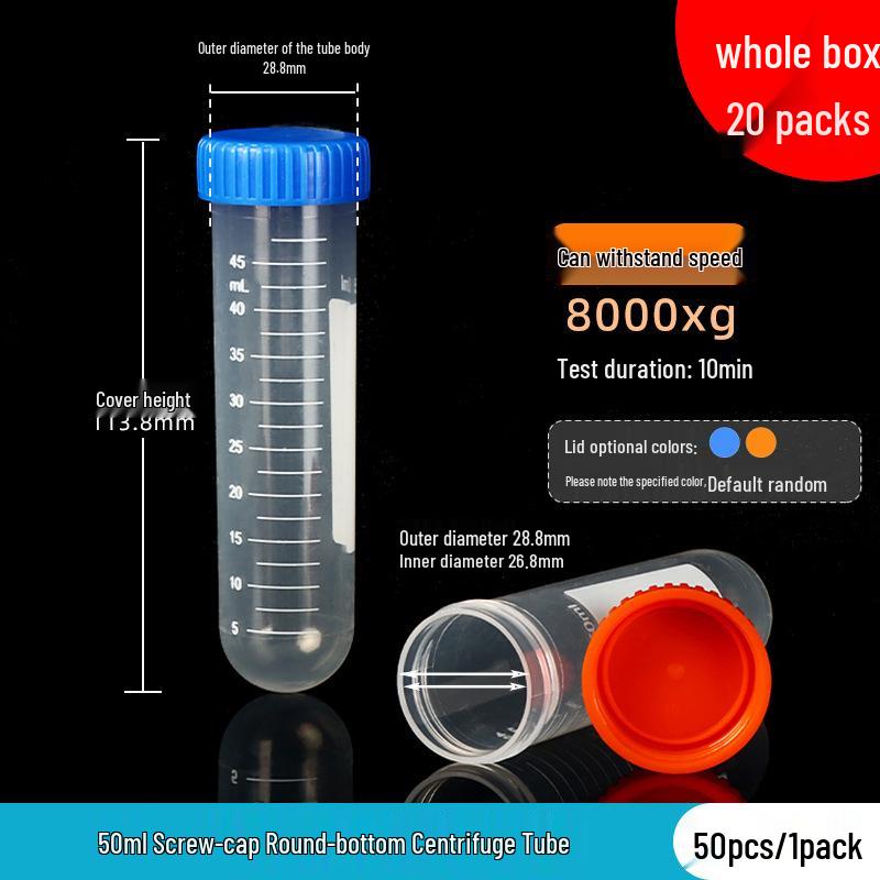 Laboratory Plastic Tubes: PCR, Centrifuge & Seed Bottles in 0.2/1.5/5/10/15/30/50ml