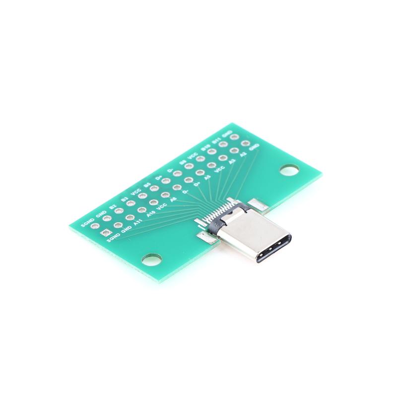 Адаптер USB Type-C 3.1 24-контактный "папа" - "мама" для эффективного подключения на печатной плате