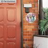 2D Flat 1pc Spring Pastoral Vase Aluminum Sign Round Decorative Hanging Ornament, Home Kitchen Garden Balcony Fence Decor, Gardening Studio Decor