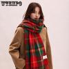 Women's Autumn Winter Checkered Scarf Christmas Classic Korean Shawl Luxury Warm Scarf for Women