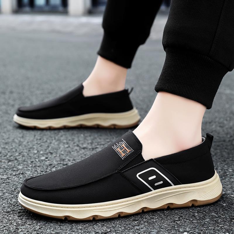 Холщовые туфли мужские туфли весна новая универсальная дышащая обувь для папы повседневная обувь ленивые старые пекинские тканевые туфли