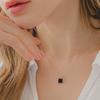 J.Lauren Onyx Square Rose Gold Necklace N01053