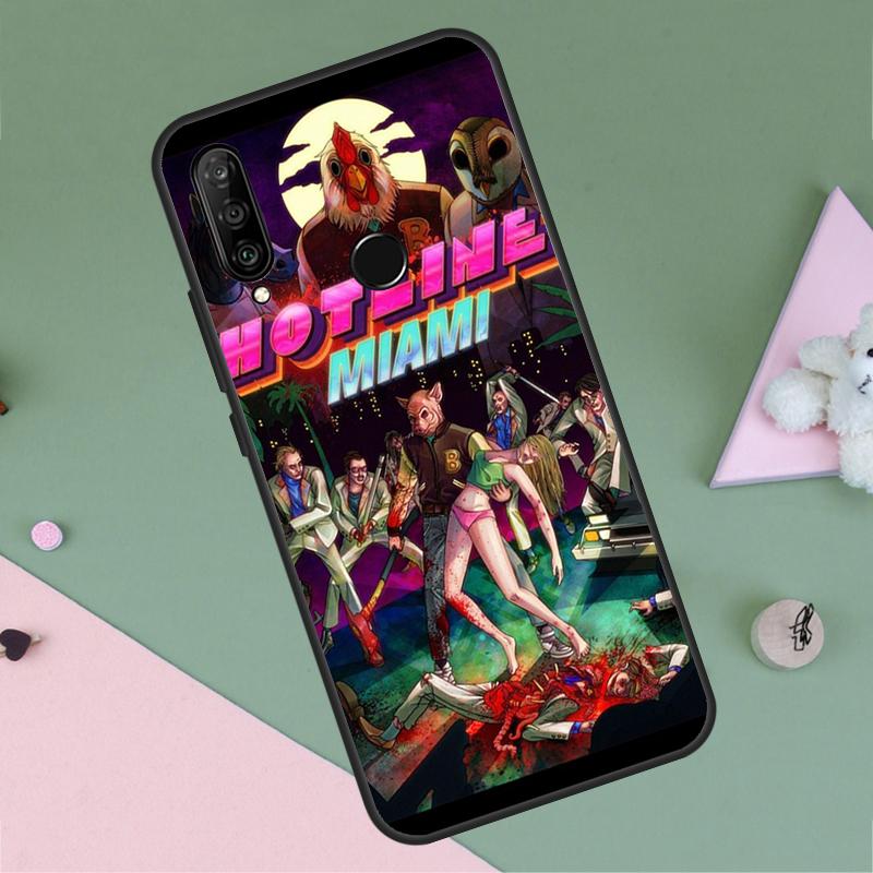 Чехол для игры Hotline Miami для Huawei Nova 12i 12s 11i 8i 7i 9 10 SE Y90 Y60 Y70 Y72 Y61 Y91 P30 P40 Lite P60 Pro