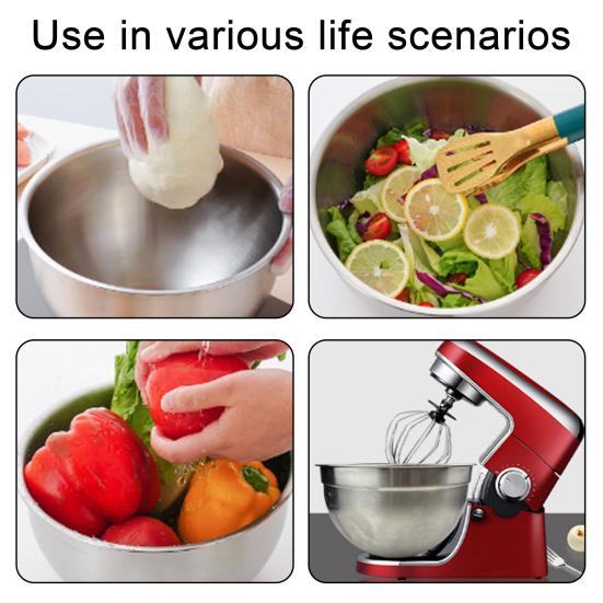 Чаша из нержавеющей стали, большая емкость для выпечки, легко моющееся ведро для смешивания для домашней кухни, пекарни