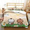 Cartoon Cute Bear Microfibre Bedding Sets,Children'sBirthday Gift with Zip Room Decor Teenagers Adult 3-Piece  Duvet Cover