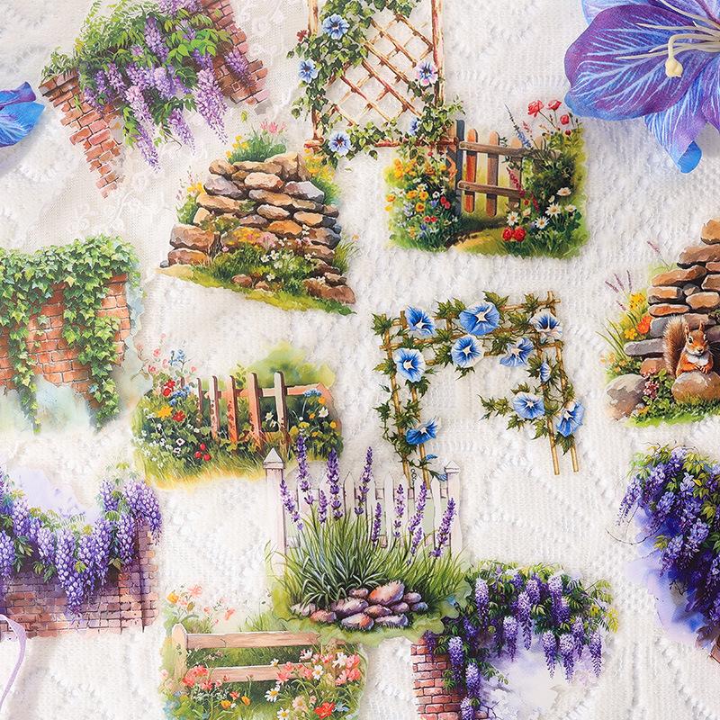 10pcs/1lot Kawaii Stationery Stickers secret garden Junk Journaling Decorative Scrapbooking for stickers Scrapbook